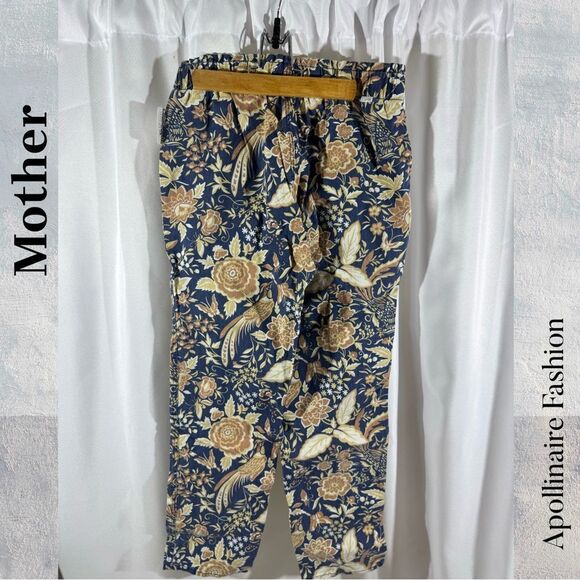 Mother Floral Print Jeans in Navy Tan Size 28 NWT - Picture 4 of 5